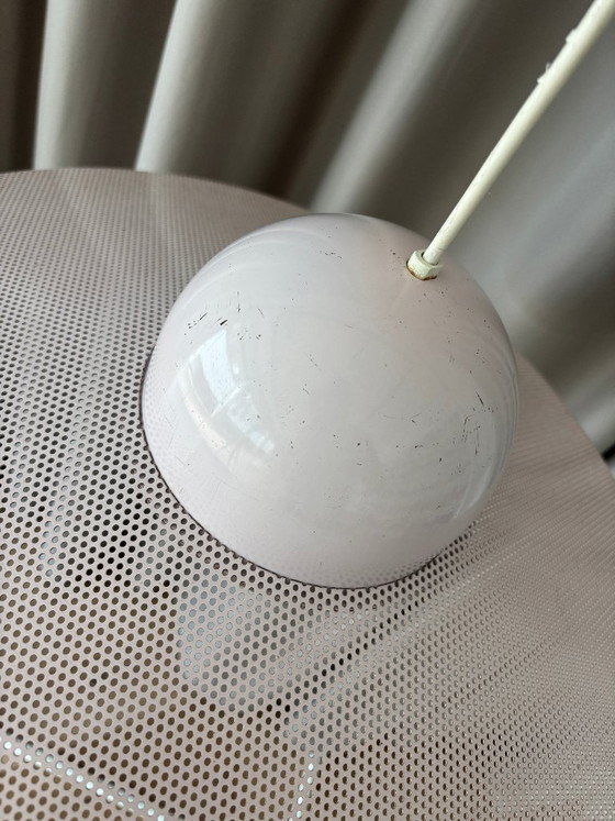 Vintage IKEA LYRIK hanglamp | Geperforeerd zachtroze | 1984 Scandinavisch – Hanglampen, Metal (photo 6 of 13)