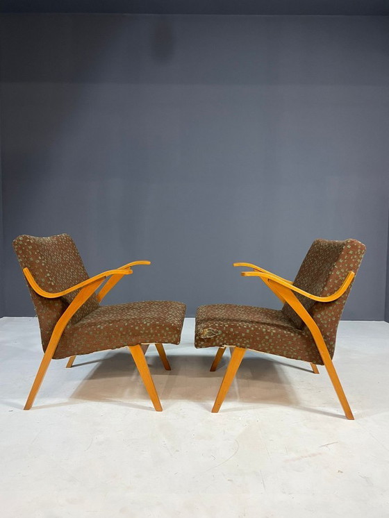 Image 1 of Paar retro fauteuils van Jitona Soběslav, Tsjecho-Slowakije, 1970
