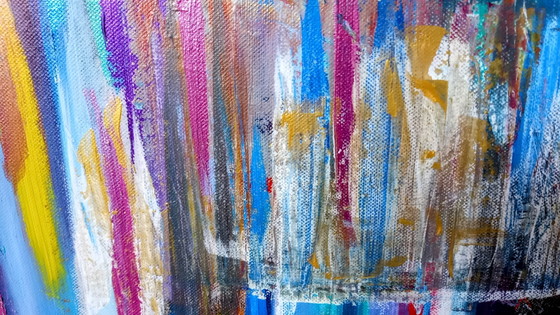 Image 1 of T. van Steenbergen Abstract "HOPE" 70 x 100 cm nuovo.