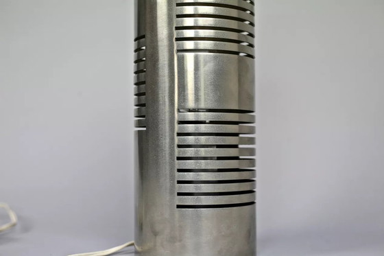 Image 1 of Modernist Steel Cylindrical Table Lamp