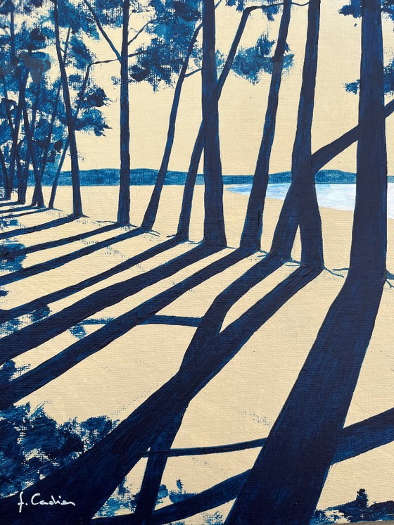 Image 1 of Acryl auf bespanntem Karton.   Format 40x30cm.