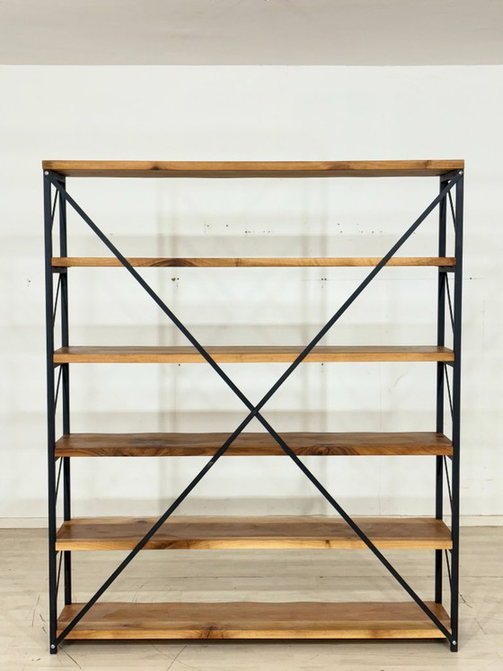 Image 1 of Boekenkast in mid-century modern stijl / Decoratieve plank / Plankenrek / Vintage