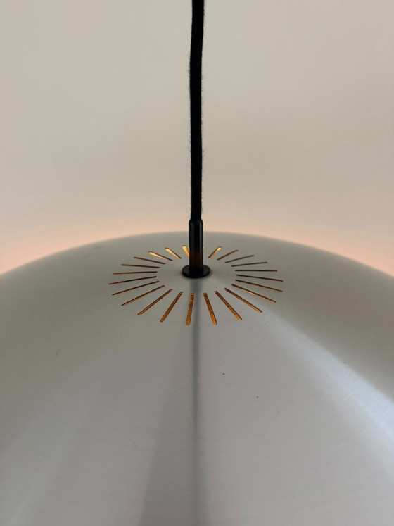 Vintage Zeldzame Fog & Morup Diskos - Jo Hammerborg - Deense Design Lamp – Fog & Mørup, Hanglampen, Aluminium (photo 4 of 11)
