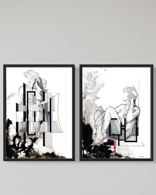 Eugène Eechaut (1928-2019) Diptychon 1980