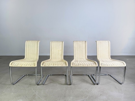 Image 1 of Set originale di 4 sedie a sbalzo Tecta B20 Sedie a sbalzo Jean Prouvé