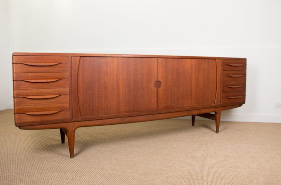 Image 1 of Large Danish teak sideboard, Model U15, by Johannes Andersen for Uldum Mobelfabrik, 1966