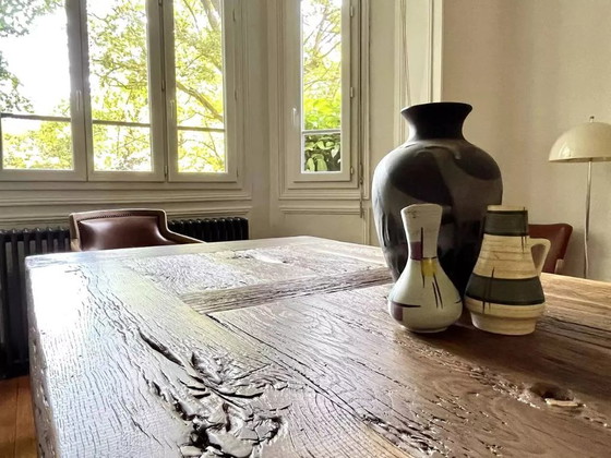 Image 1 of Solid reclaimed oak farmhouse table – TOWER 200 cm