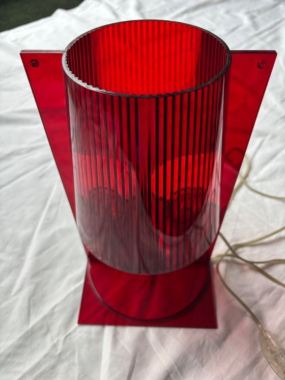 Image 1 of Kartell Table Lamp, Model "Take", Ferruccio Laviani, color red