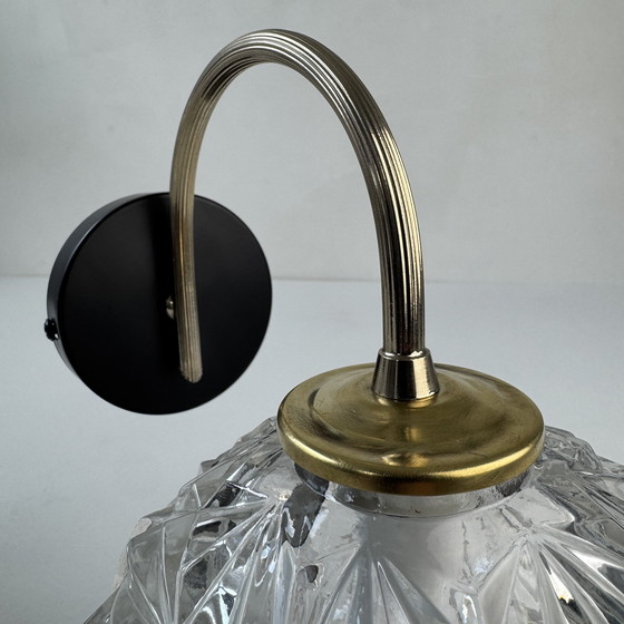 Image 1 of COPPIA DI APPLIQUES VINTAGE IN VETRO STAMPATO