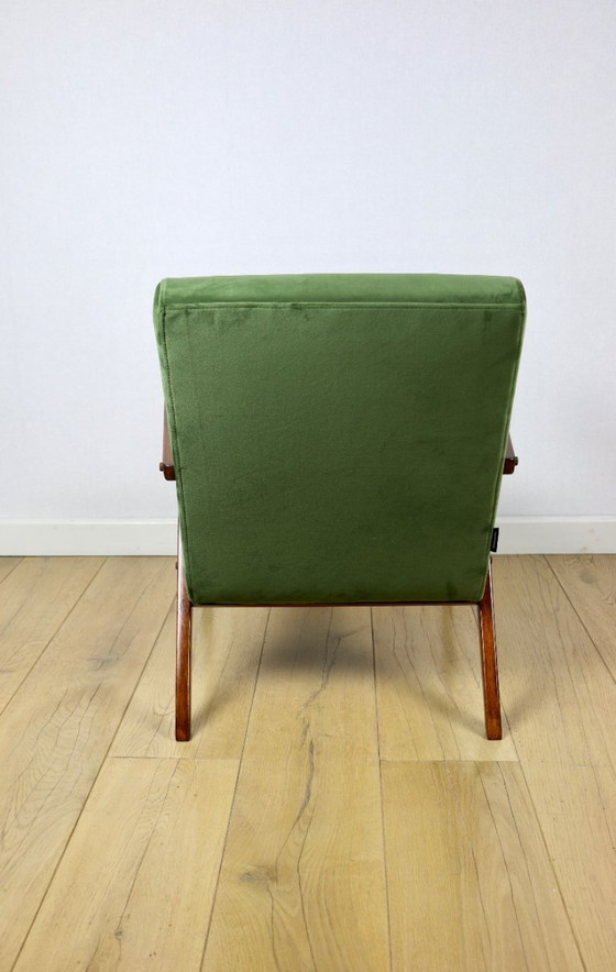 Image 1 of B-310 VAR armchair sea green olive velvet