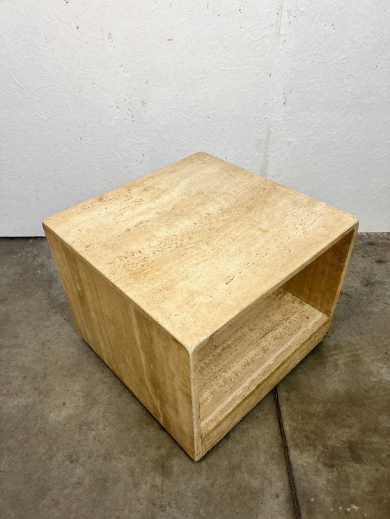 Image 1 of Tavolino da caffè/tavolino vintage. Travertino, Italia, anni '80