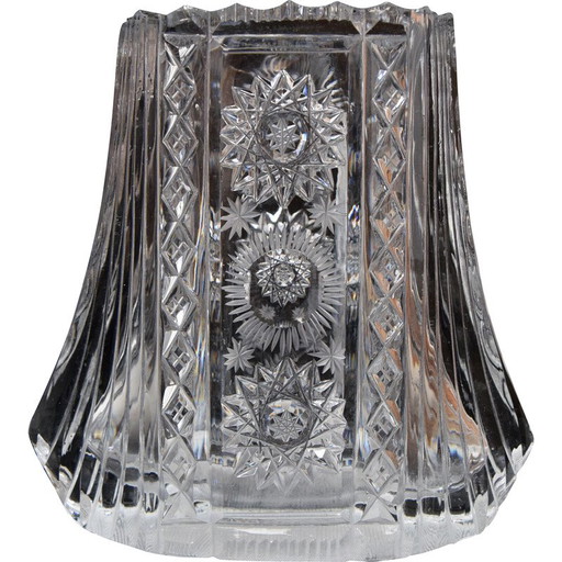 Vintage-Vase aus geschliffenem Kristallglas, 1960er Jahre
