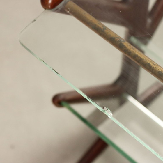 Tijdschriftenrek van hout en glas uit de jaren 1950 – Wood (photo 7 of 10)