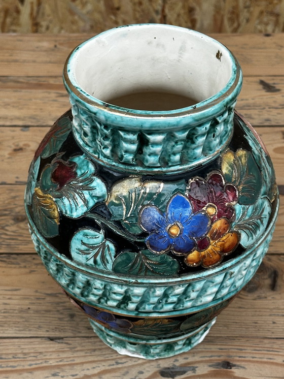 Image 1 of Monaco Ceramic Ball Vase - Vintage 70's - Signed- H 23 cm