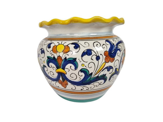 Image 1 of Grazia Deruta - Rico - Majolica - flowerpot - Italy - 3rd quarter of the 20th century