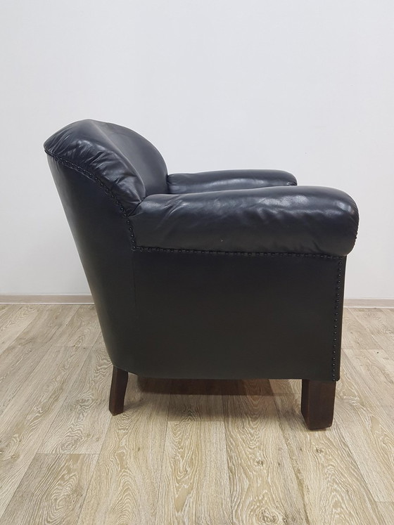 Vintage Art Deco Club Fauteuil in Leer, Jaren 30 – Leather, Wood (photo 5 of 13)