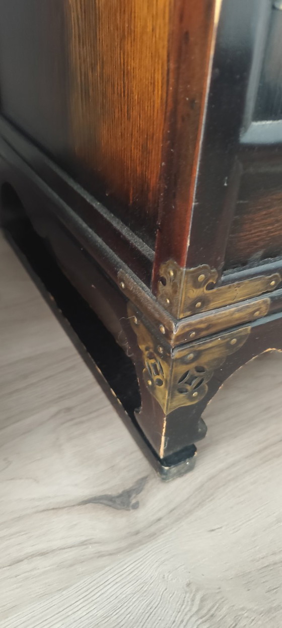 Asian Style Side Table – Cabinets, Wood, Brass (photo 10 of 12)