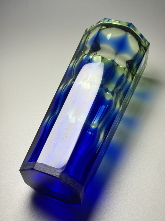 Image 1 of Rainbow Vase by Aknuny Astvatsaturyan Leningrad Art Glass Factory, USSR, 1960s