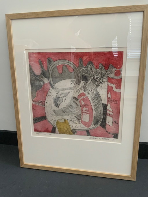 Framed screen print by Gerard van Kerkhof.