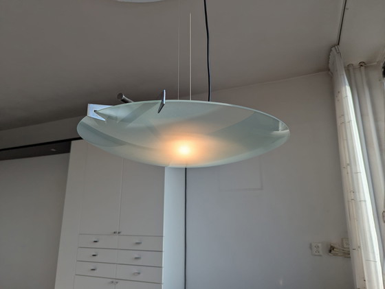 Image 1 of Vintage Spaceage Hanglamp Glas/Staal Arpyen