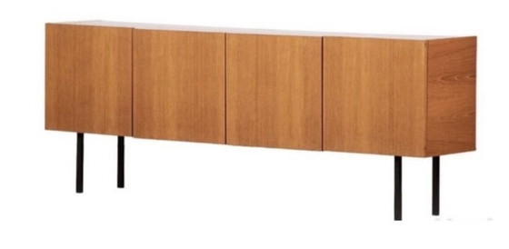 Image 1 of Enfilade scandinave vintage en teck avec pieds métalliques 