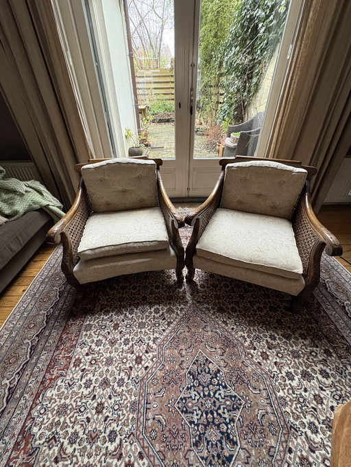 Set di sedie (legno e vimini)