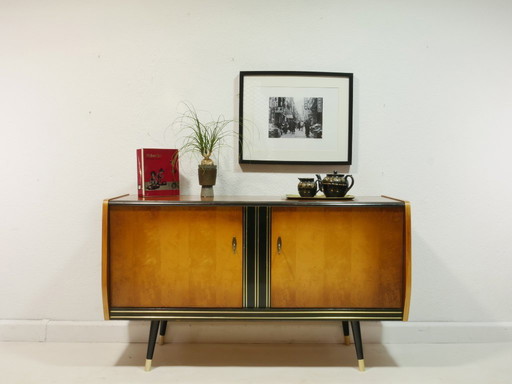 Credenza vintage, anni '60, Germania - impiallacciatura di mogano e betulla