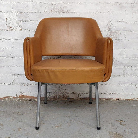 Image 1 of Deauville leren fauteuils van Marc en Pierre Simon voor Airborne, 1960