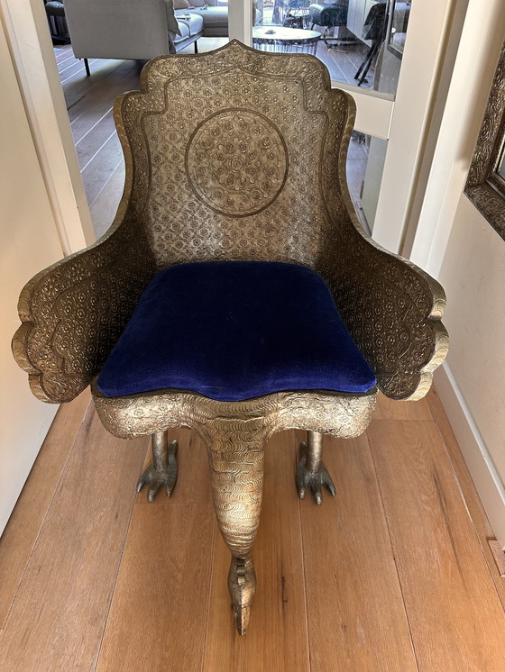 Image 1 of Chaise en forme de paon 1870-1890