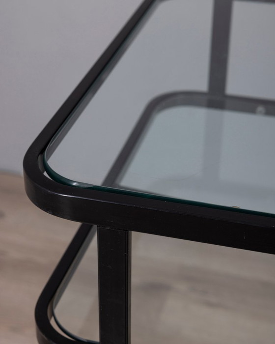 Table chariot vintage en métal noir et verre d'Allegri, années 1970 – Dessertes, Metal (photo 4 of 13)
