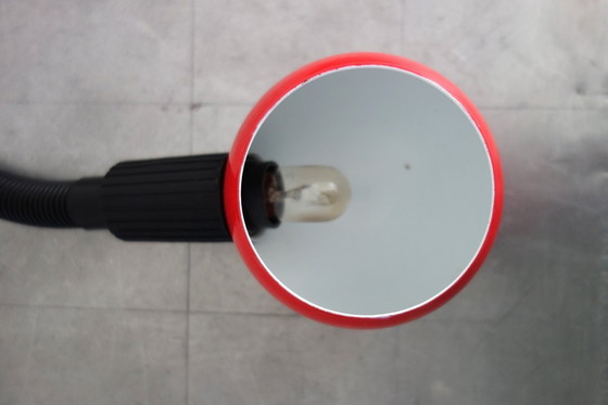 Image 1 of Vintage black and red clip-on desk lamp