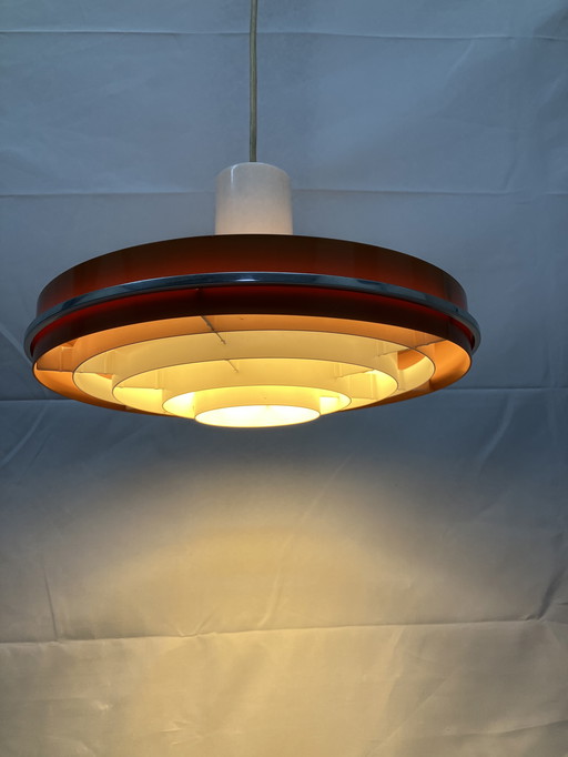 Vintage jaren 70 Scandinavische kunststof hanglamp
