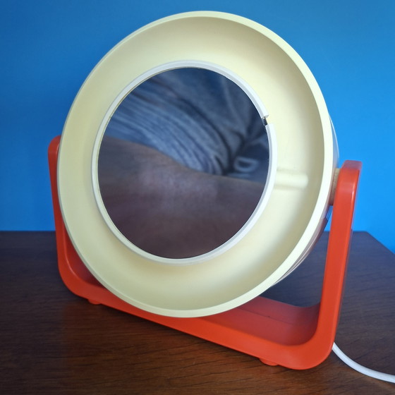 Image 1 of Allibert-Doppelspiegel aus den 1970er Jahren, orangefarben.