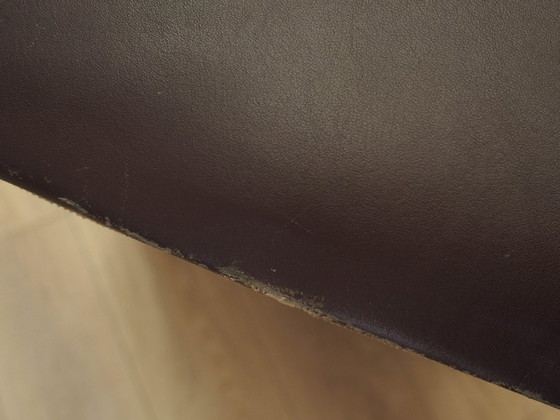 Image 1 of Fauteuil en cuir marron, design italien, années 1960, fabrication : Italie