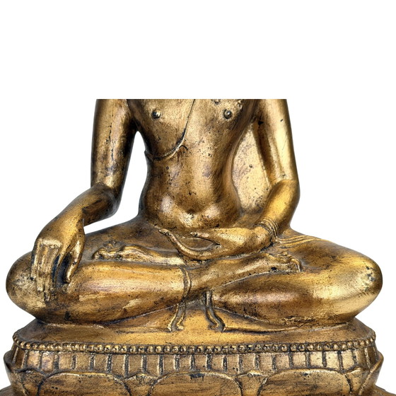 Antiker Thai-Buddha in Bhumisparsha – Rattanakosin, 19. Jahrhundert – Bildhauerei, Bronze (photo 3 of 11)