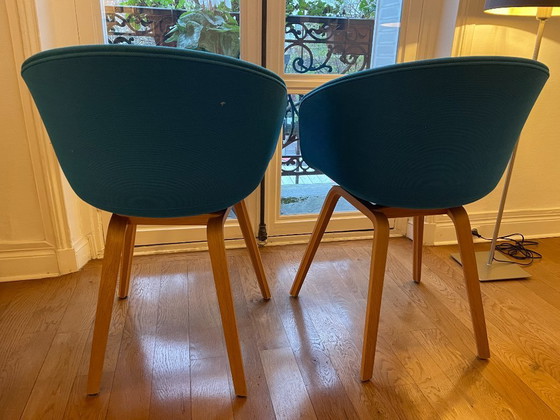 Image 1 of 2 sedie HAY in tessuto azzurro