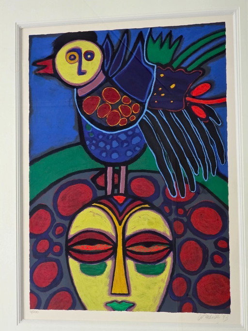 Corneille - Masque Africaine - Gesigneerd - 1983