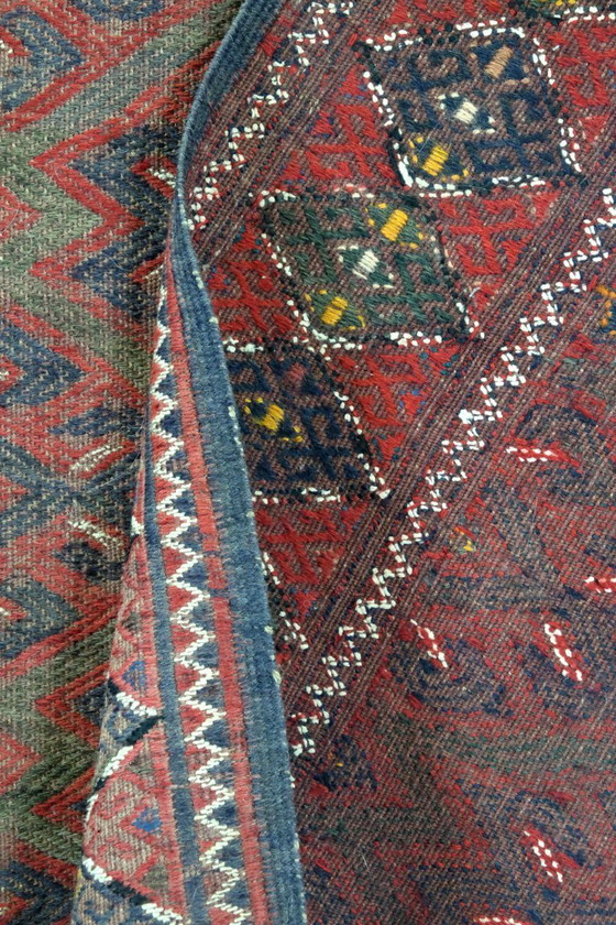 Image 1 of Yomuth nomads from Turkmenistan summer kilim 203x345 cm