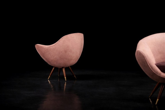 Image 1 of Vintage Mid-Century Space Age Velours Loungeset van Paged, 1972, set van 3