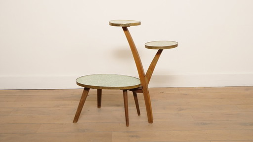 Mesa de planta vintage | Etagere | 3 niveles | 1970s