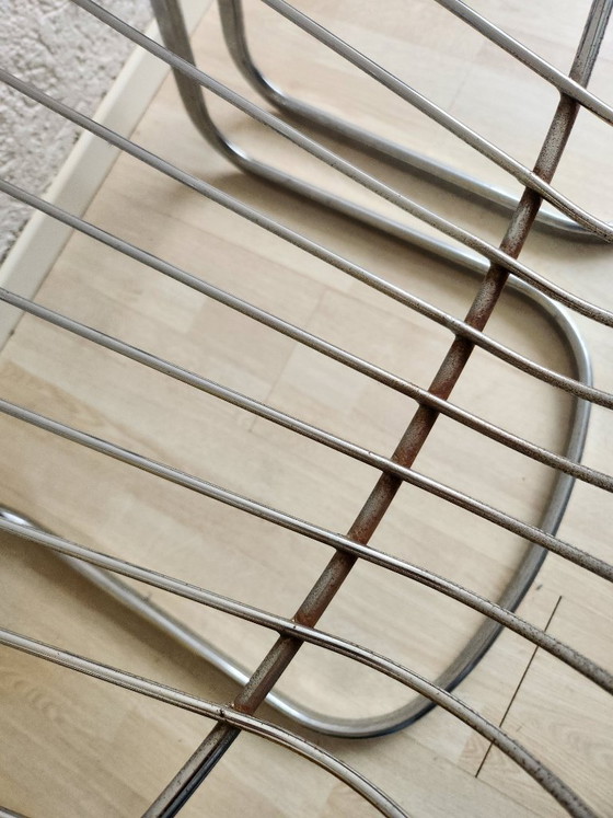 2x Vintage Gastone Rinaldi Chrome Draadstoelen Armchairs 70s – Fauteuils, Metal (photo 5 of 8)