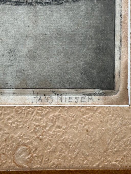 Ets van Boerderij, Hans Nieser(1885-1943) – kunst, Paper (photo 2 of 6)