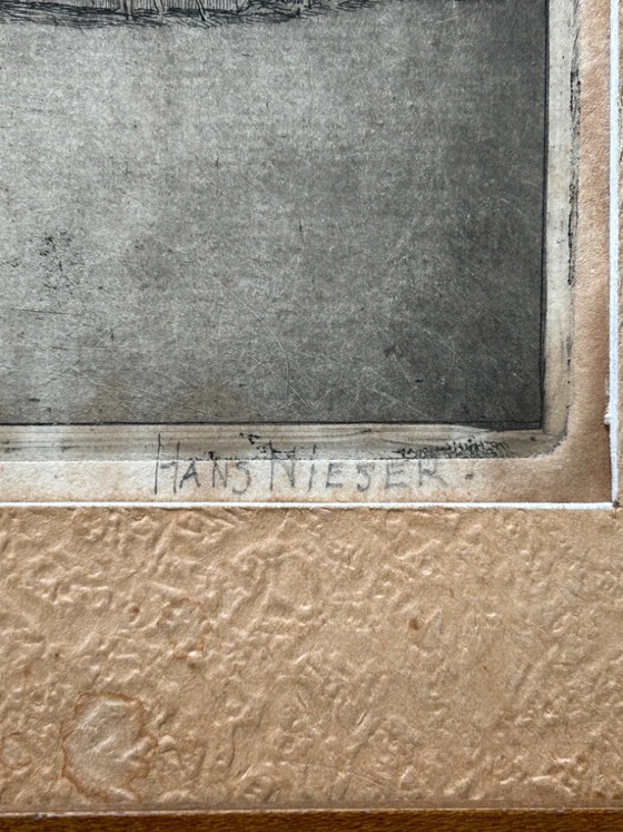 Ets van Boerderij, Hans Nieser(1885-1943) – Kunst, Paper (photo 2 of 6)