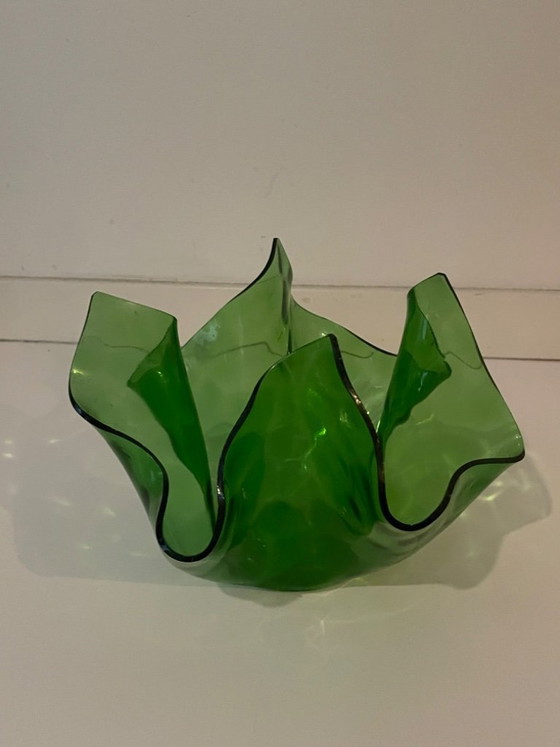 Image 1 of Large 'handkerchief' vase by Chance Brothers