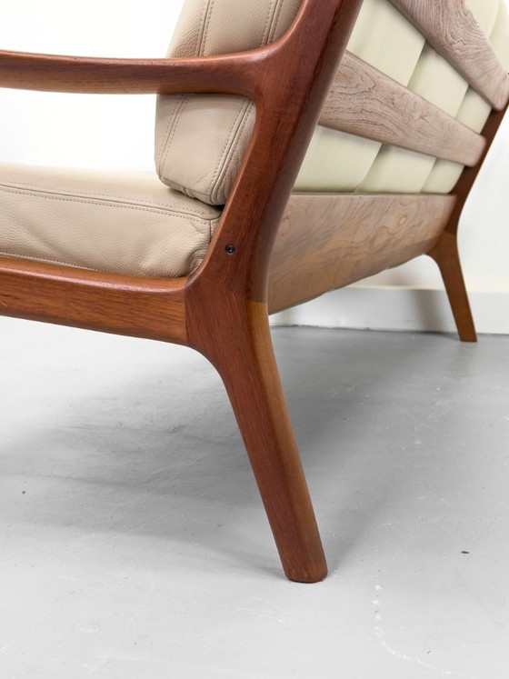 Canapé Senator 3 places en cuir et teck, par Ole Wanscher pour Cado, 1977 – Canapés 3 places, Leather (photo 23 of 26)