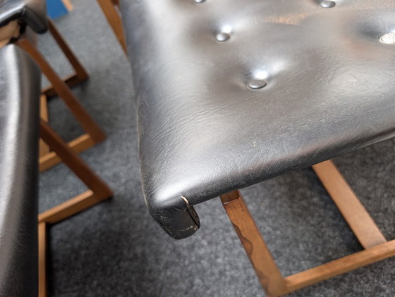 4x sedie in palissandro, Henning Sørensen per Danex, anni '60 – Sedie da pranzo, Leather, Wood (photo 6 of 6)