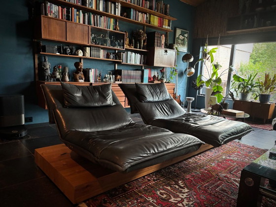 Sofá reclinable de piel Koinor EDIT 2 con movimiento libre. – Leather, Wood (photo 8 of 11)