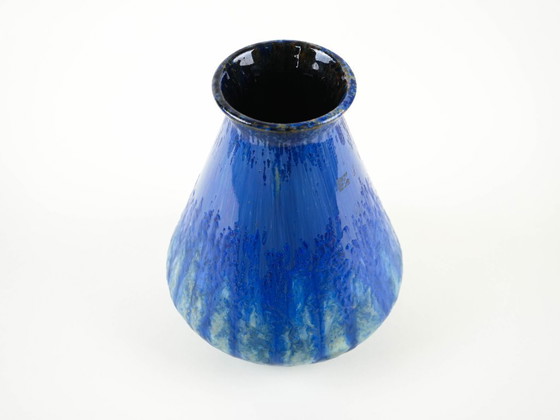 Image 1 of Blue ceramic vase, Danish design, 1960s, made in Denmark