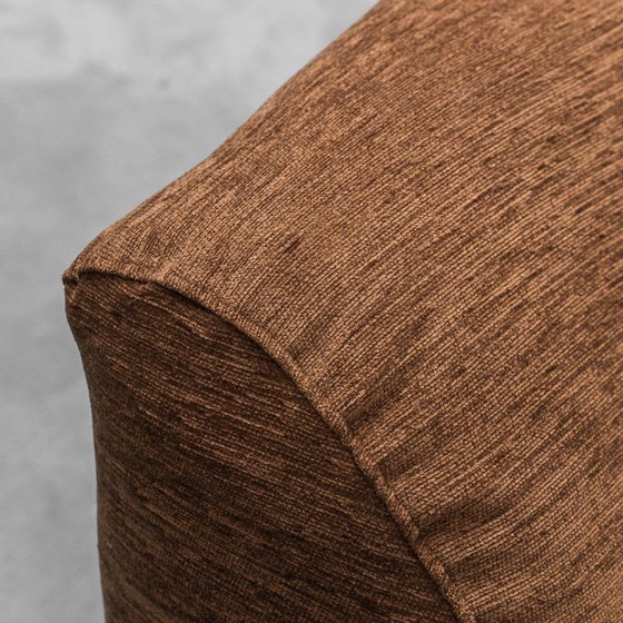 Image 1 of DIVANO MODULARE 2 POSTI EN TESSUTO MARRONE ANNI '70 VINTAGE MODERNARIATO