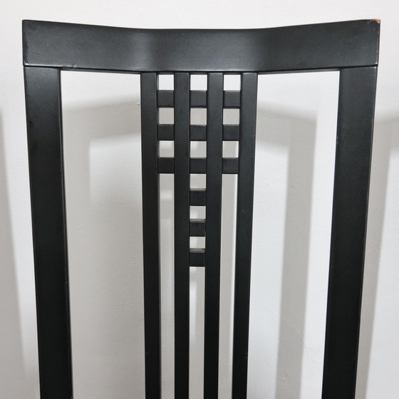 Image 1 of Giorgetti Tris Holzthronstühle, modernes Design der 1970er Jahre